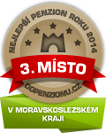Zařízení získalo ocenění 3. Nejlepší
penzi­on roku 2014 v Moravskoslezskémkraji v anketě Penzion roku 2014